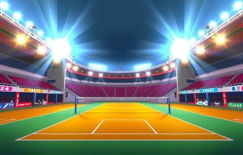 Volleyball Championship India in-game stadium modeled after Kerala's famous volleyball venue