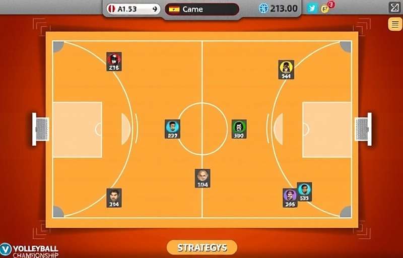 Volleyball Championship India court strategy diagram showing optimal positions